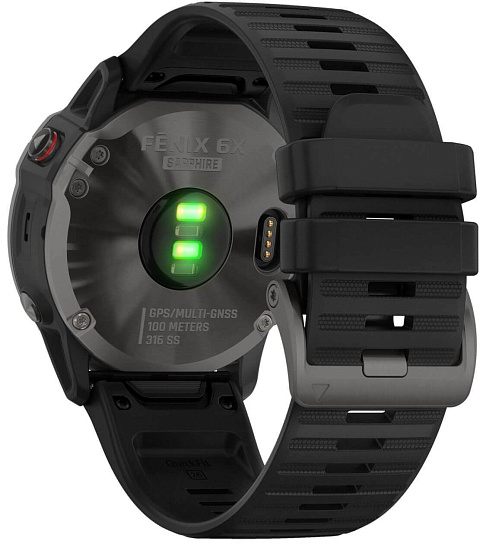 Часы Garmin Fenix 6X Sapphire Carbon Gray DLC Black - Фото 2 большая