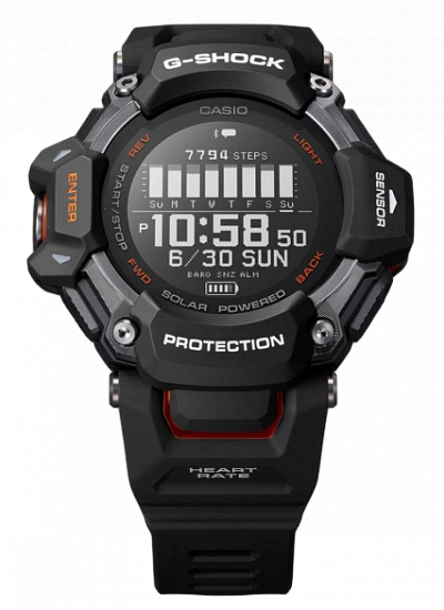 Часы Casio G-Shock GBD-H2000-1ADR Black/Orange - Фото 2 большая