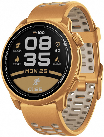 Часы Coros Pace 2 Premium GPS Silicone Gold - Фото 1 большая