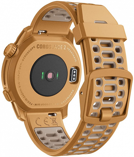 Часы Coros Pace 2 Premium GPS Silicone Gold - Фото 2 большая
