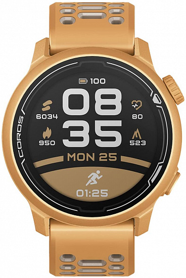 Часы Coros Pace 2 Premium GPS Silicone Gold - Фото 4 большая
