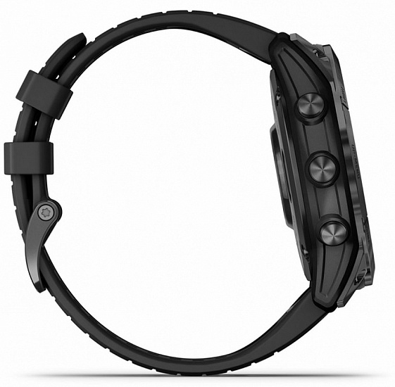 Часы Garmin Fenix 7X Pro Sapphire Solar Edition Carbon Gray DLC Titanium/Black Band - Фото 19 большая