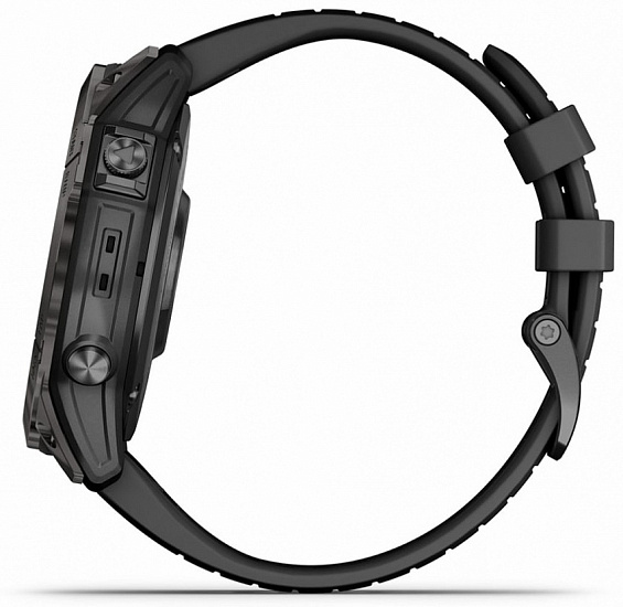Часы Garmin Fenix 7X Pro Sapphire Solar Edition Carbon Gray DLC Titanium/Black Band - Фото 26 большая