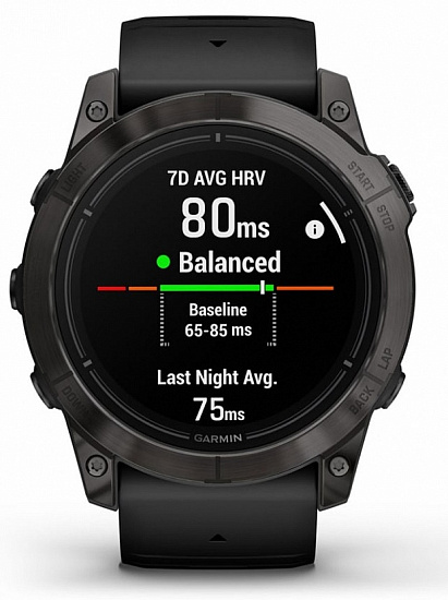 Часы Garmin Epix Pro (Gen 2) Sapphire Edition 51мм Carbon Gray DLC Titanium/Black Band - Фото 6 большая