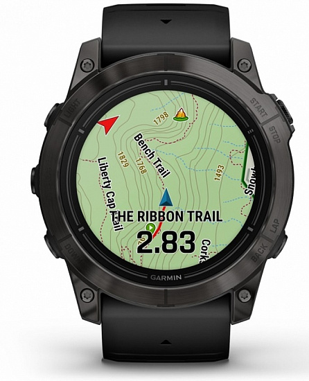 Часы Garmin Epix Pro (Gen 2) Sapphire Edition 51мм Carbon Gray DLC Titanium/Black Band - Фото 7 большая