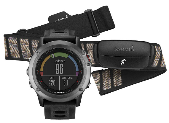 Часы Garmin Fenix 3 HRM Grey - Фото 1 большая