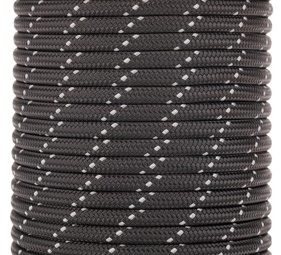 Репшнур Tendon Reflective 6мм/1м Black - Фото 1 большая