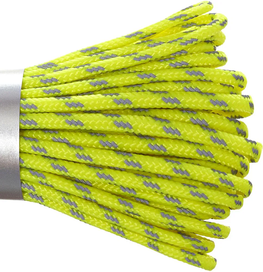 Паракорд Cord 275 Мини 10м световозвращающий Neon yellow - Фото 2 большая