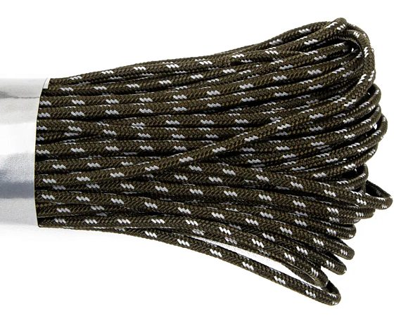 Паракорд Cord 275 Мини 30м световозвращающий Army green - Фото 3 большая