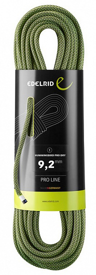 Веревка Edelrid Hummingbird Pro Dry 9.2мм/70м Night-Citrus - Фото 1 большая
