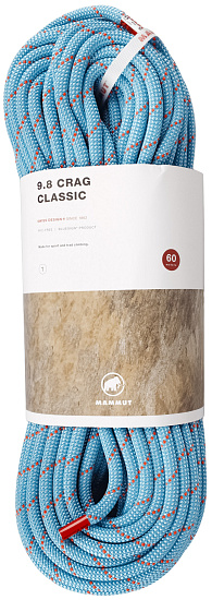 Верёвка Mammut Crag Classic 9,8мм/60м Ice Mint/White - Фото 1 большая