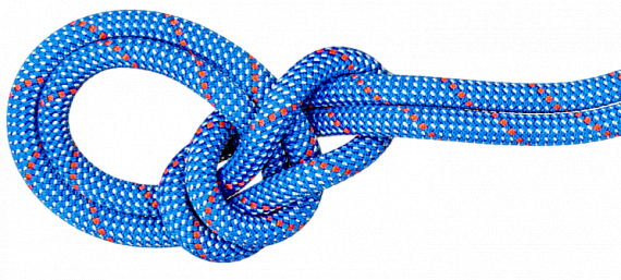 Верёвка Mammut Crag Classic 9,5мм/50м Blue/White - Фото 1 большая