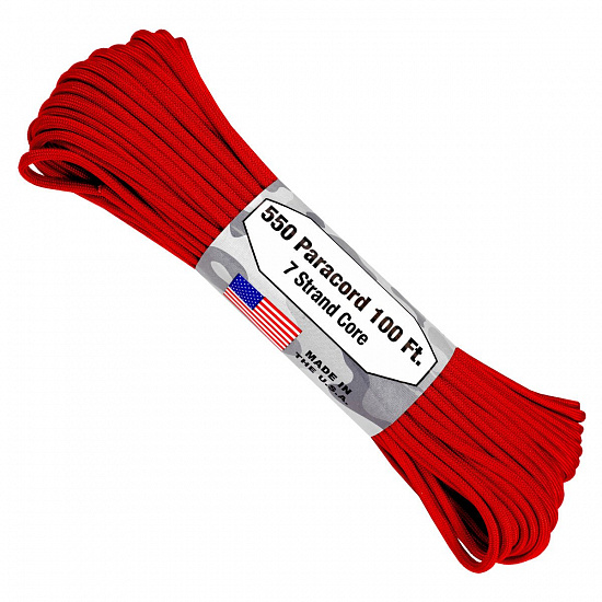 Паракорд Atwood Rope 550 Red - Фото 1 большая