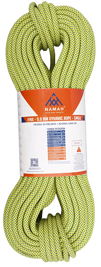 Веревка динамическая Namah Lynx 9,8мм/60м Светло-зеленый - Фото 1 большая