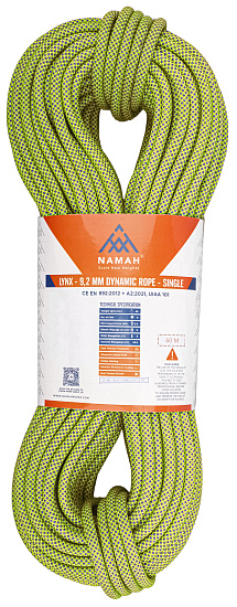 Веревка динамическая Namah Lynx 9,2мм/60м Светло-зеленый - Фото 1 большая
