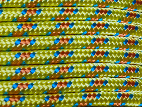 Репшнур Kailas Auxiliary 5мм/1м Yellow/Orange/Sky Blue - Фото 1 большая