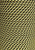 Репшнур Vento Cord 6мм/1м Жёлтый/Чёрный