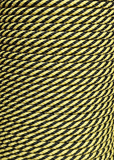 Репшнур Vento Cord 6мм/1м Жёлтый/Чёрный - Фото 1 большая