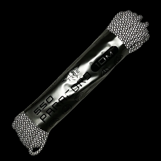 Паракорд Cord 550 10м SuperReflective Black snake - Фото 3 большая