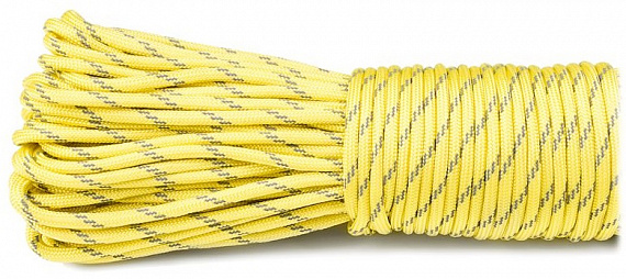 Паракорд Cord 550 10м световозвращающий Lemon - Фото 1 большая