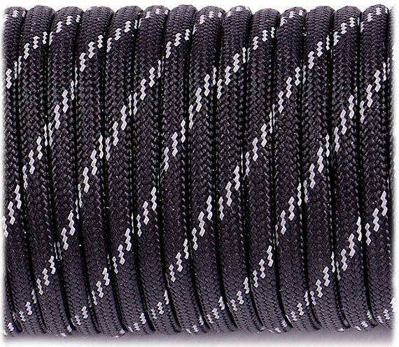 Паракорд Cord 550 30м световозвращающий Black - Фото 2 большая