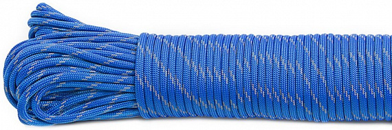 Паракорд Cord 550 30м световозвращающий Blue - Фото 1 большая