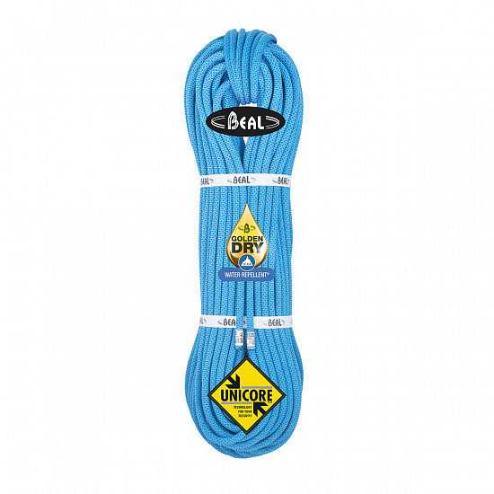 Верёвка Beal Joker Golden Dry Unicore 9,1мм/50м Blue - Фото 1 большая