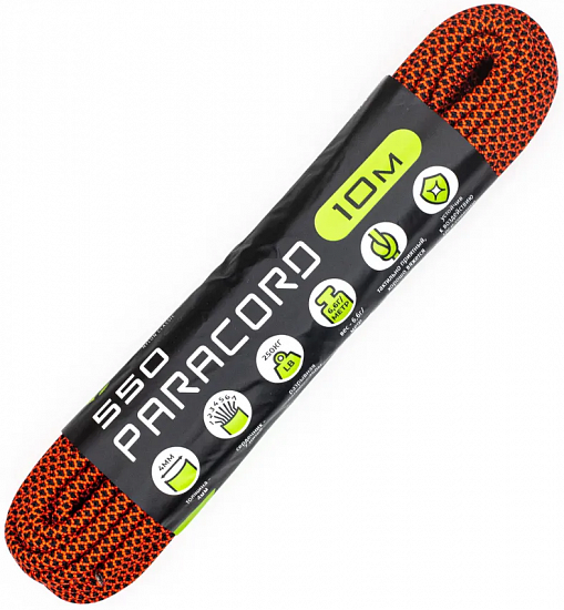 Паракорд Cord 550 10м Neon Orange Snake - Фото 1 большая