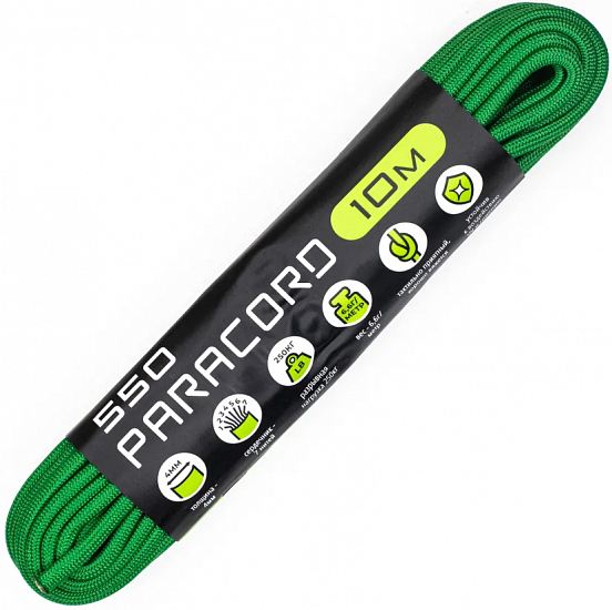 Паракорд Cord 550 10м Ultra Green - Фото 1 большая