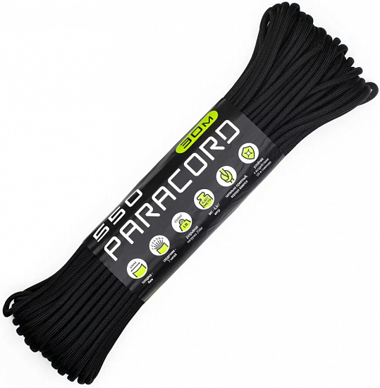 Паракорд Cord 550 30м Black - Фото 1 большая