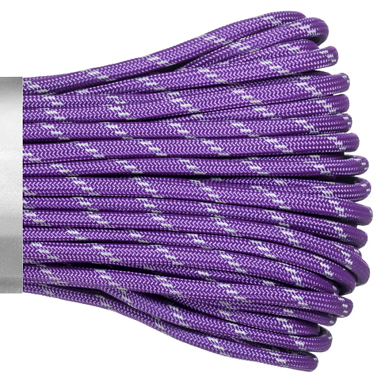 Паракорд Cord 550 10м световозвращающий Purple - Фото 2 большая