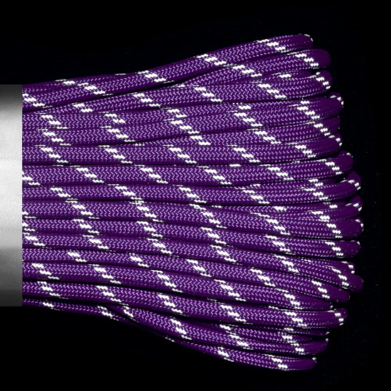 Паракорд Cord 550 30м световозвращающий Purple - Фото 3 большая