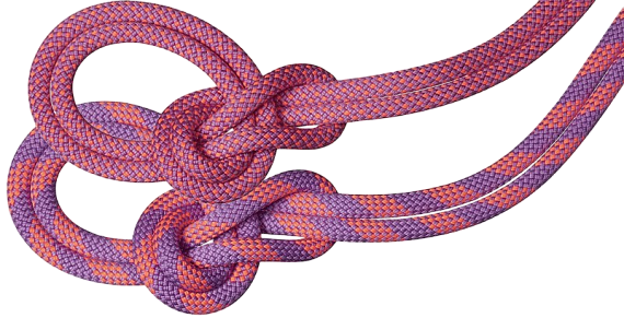 Верёвка Mammut Crag Dry Duodess 9,5мм/60м Lavandin/Vibrant Orange - Фото 1 большая