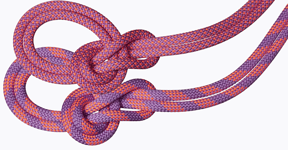 Верёвка Mammut Crag Dry Duodess 9,5мм/70м Lavandin/Vibrant Orange - Фото 1 большая