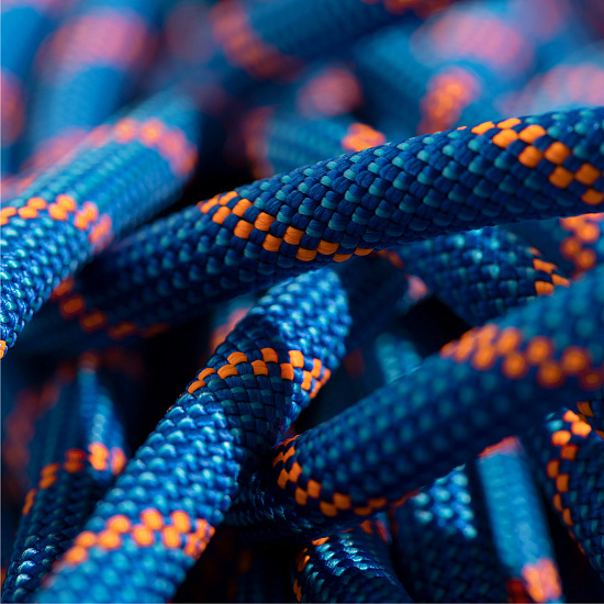 Верёвка Mammut Alpine Sender Dry 7,5мм/60м Blue/Vibrant Orange - Фото 2 большая