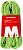 Верёвка Mammut Crag Dry 9,5мм/80м Neon Green/Ocean - Фото 1 малая