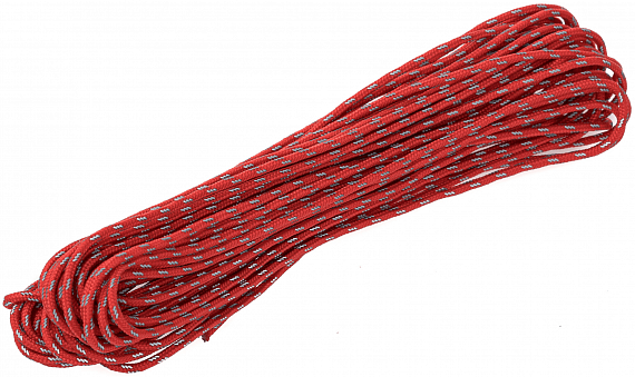 Паракорд Cord 275 Мини 10м световозвращающий Red - Фото 1 большая