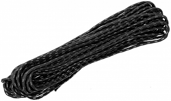 Паракорд Cord 275 Мини 30м световозвращающий Black - Фото 1 большая