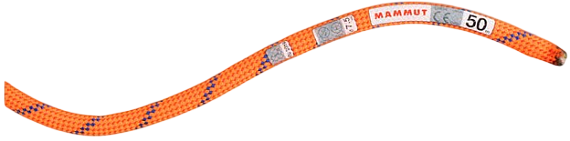 Верёвка Mammut Alpine Sender Dry 7.5мм/50м Fire/Blue - Фото 2 большая