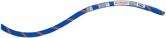 Верёвка Mammut Alpine Sender Dry 7.5мм/50м Blue/Vibrant Orange - Фото 3 большая