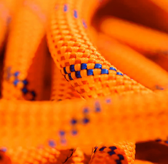 Верёвка Mammut Alpine Sender Dry 7.5мм/60м Fire/Blue - Фото 2 большая