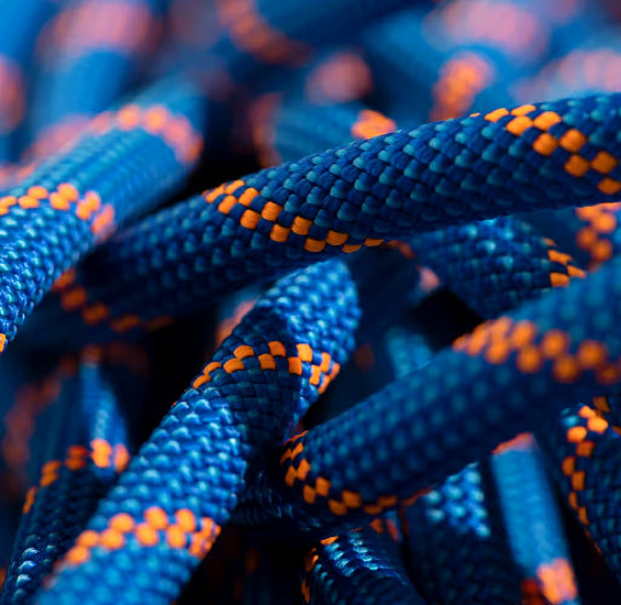 Верёвка Mammut Alpine Sender Dry 7.5мм/60м Blue/Vibrant Orange - Фото 2 большая