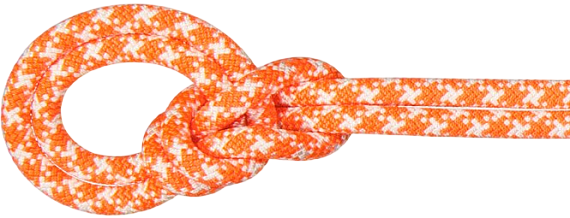 Верёвка Mammut Crag Classic 9.5мм/80м Vibrant Orange/White - Фото 1 большая