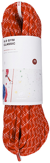 Верёвка Mammut Gym Classic 9.5мм/40м Raspberry/White - Фото 1 большая