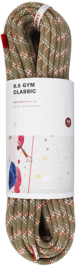 Верёвка Mammut Gym Classic 9.5мм/40м Boa/White - Фото 1 большая