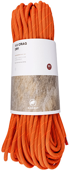 Верёвка Mammut Crag Dry 9.8мм/60м Vibrant Orange/Boa - Фото 1 большая