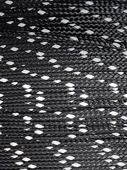 Репшнур Lanex ПС ПЭ светоотражающий 3мм/1м Черный - Фото 1 большая