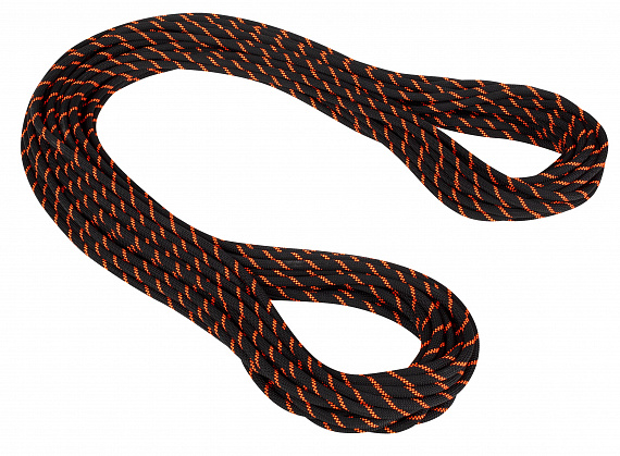 Веревка Mammut Alpine Sender Dry Standard 8,7 мм/60 м Black/Safety Orange - Фото 1 большая
