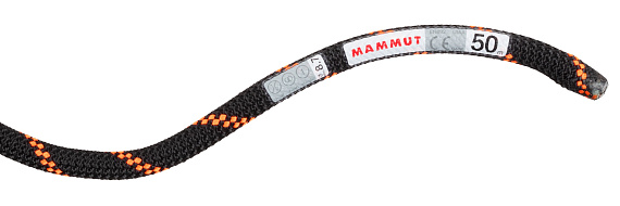 Веревка Mammut Alpine Sender Dry Standard 8,7 мм/60 м Black/Safety Orange - Фото 2 большая