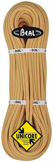 Верёвка Beal Stinger III Dry Cover Unicore 9,4мм/60м Anis - Фото 1 большая